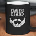 Fear The Beard Tee Distressed Retro Beard &Ampamp Mustache White Coffee Mug