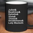 Female Characters Of William Shakespeare Plays Coffee Mug