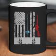 Fishing Rod Hunting Rifle American Flag T-Shirt Coffee Mug