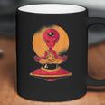 Funny Alien Meditation Monk Coffee Mug