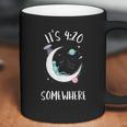 Funny Joint Smoking Moon Alien It Is 4 20 Somewhere Coffee Mug