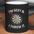 Funny Im Sexy & I Throw It Dart Shooting Throwing Coffee Mug