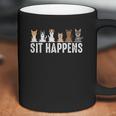 Funny Sit Happens Cool Sitting Dogs Pet Owner Trainer Gift Coffee Mug