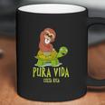 Funny Sloth Riding Turtle Pura Vida Costa Rica Coffee Mug