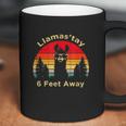 Funny Social Distancing Llama Retro Yoga Gift Coffee Mug