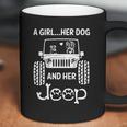 A Girl Her Dog And Her Jeep Coffee Mug