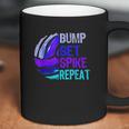 Girls Volleyball Bump Set Spike Repeat Blue Purple Teen Gift Coffee Mug