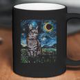 Gray Tabby Tiger Cat Starry Night Moon And Stars Art By Aja Coffee Mug