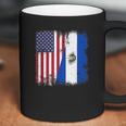 Half Salvadoran Flag Vintage El Salvador Usa Gift Coffee Mug