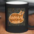 Happy Thanksgiving Day Turkey Pumpkin Logo Coffee Mug