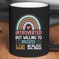 Introverted But Willing To Discuss Lug Bags Rainbow Coffee Mug