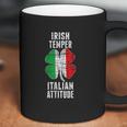 Irish Temper Italian Attitude St Patricks Shamrock Coffee Mug