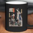 Japanese Retro Art Ninja Saving The Maiden Samurai Warrior Coffee Mug