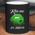 Kiss Me Im Highrish 420 Cannabis Marijuana Weed Lips Gift Graphic Design Printed Casual Daily Basic Coffee Mug