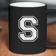 Letter S Capital Alphabet College Varsity Monogram Club Coffee Mug