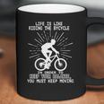 Life Is Like Riding Shirt Albert Einstein Quote Inspirational Bicycle Biker Friendship Gift Coffee Mug