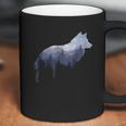 Lone Wolf Survives The Mountain Silhouette Art Coffee Mug