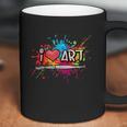 I Love Art Fun Colorful Future Artist And Crafts Christmas Coffee Mug