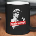 Ma Che Cazzo David Statue With Italian Hand Gesture Coffee Mug