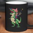 Machine Gun Trump On Rex Dinosaur With American Flag Graphic Design Printed Casual Daily Basic Coffee Mug