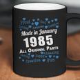 Made In January 1985 All Original Parts Shirts January 1985 T-Shirt Born January 1985 January 1985 All Original Parts 1985S Shirts Born In January 1985 Coffee Mug