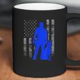 Male K9 Officer Blue Line Flag Coffee Mug