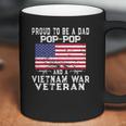 Mens Proud Dad Pop-Pop Vietnam War Veteran - Retro Us Flag Grandpa Coffee Mug