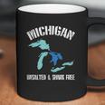 Michigan Unsalted Amp Shark Free Funny Great Lakes T-Shirt Coffee Mug