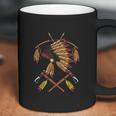 Native American War Bonnet Bow Arrows Feathers And Tomahawk Coffee Mug