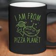 Neon Green Alien Pizza Planet Coffee Mug