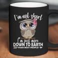 Im Not Short Im Just More Down To Earth Owl Coffee Mug