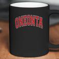 Oneonta Ny New York Varsity Style Red Text Coffee Mug