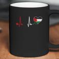 Palestine Flag Proud Palestinian Heartbeat Coffee Mug