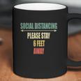 Please Stay 6 Feet Away Front And Back Social Distancing Coffee Mug