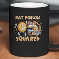 Rat Poison Squared Funny Cartoon Rat Stylized Bitcoin Sketch Graphic Design Printed Casual Daily Basic Coffee Mug