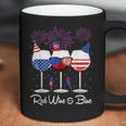 Red Wine & Blue 4Th Of July Wine Red White Blue Wine Glasses V9 Coffee Mug