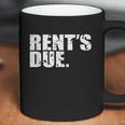 Rents Due Work Hard Bodybuilder Weightlifting Distressed Graphic Design Printed Casual Daily Basic Coffee Mug