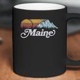 Retro Vibe Maine Vintage Mountains And Sun Coffee Mug