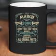 Retro Vintage Made In March 2000 22 Years Old Birthday Coffee Mug