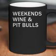 Weekends Wine And Pit Bulls Coffee Mug