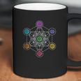 Sacred Geometry Yoga Metatrons Cube Rainbow Coffee Mug