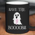 Save The Boooobs Breast Cancer Halloween Ghost Coffee Mug