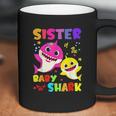 Sister Of The Baby Shark Birthday Sister Shark Coffee Mug