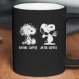 Snoopy Before Coffee After Coffee Shirt Hoodie Sweater Longsleeve T-Shirt Coffee Mug