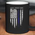 Sr Thin Blue Line Usa Protect Police Flag Army American Coffee Mug