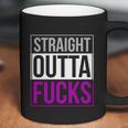 Straight Outta Fucks Pride Asexuality Asexual Flag Lgbt Gift Graphic Design Printed Casual Daily Basic Coffee Mug