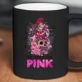 Sugar Skull Fight Breast Cancer Awareness Like A Girl Ribbon Men Women T-Shirt Graphic Print Casual Unisex Tee Coffee Mug