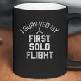 I Survived My First Solo Flight Funny New Pilot Coffee Mug