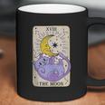 Tarot Card The Moon Xviii Kawaii Goth Pastel Cat Mystical Coffee Mug