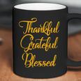 Thankful Grateful Blessed Gold Thanksgiving Logo Coffee Mug